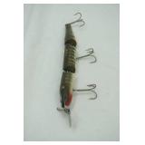 Vintage Creek Chub "Pikie" jointed fishing lure 7.5"