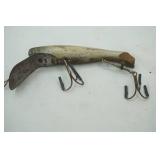 Vintage 7" Wooden Injured Minnow Lure