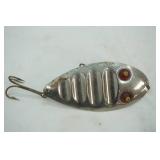 Vintage Paul Bunyan "Giant Ruby Spoon" Fishing Lure. 4.5" long by 2" wide