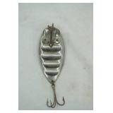 Vintage Paul Bunyan "Giant Ruby Spoon" Fishing Lure. 4.5" long by 2" wide