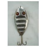 Vintage Paul Bunyan "Giant Ruby Spoon" Fishing Lure. 4.5" long by 2" wide