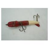 Vintage Wooden Mudpuppy jointed fishing lure