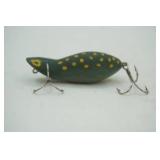 Vintage wooden fishing lure, frog spot