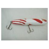 Vintage topwater plug, hand painted. 5.5" wooden