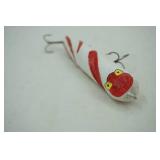 Vintage topwater plug, hand painted. 5.5" wooden