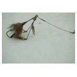 Vintage 1929 Heddon Dowagiac "Triple Teazer" Bucktail Lure