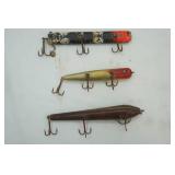 Antique/Vintage Wooden Lures (3ct) 7"-9"
