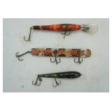 Antique/Vintage Wooden Lures (3ct) 6"-9.5"