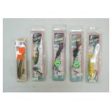 Vintage Fishing Lure Lot in original packaging (5ct)