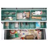 Vintage Tackle Box and Contents
