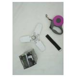 LED Panel Bulbs (2ct) and pet leash