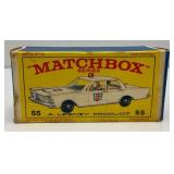 1965 Matchbox Lesney No. 55 Ford Galaxie Police Car In Original Box