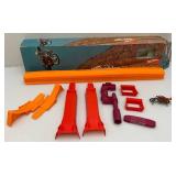 1969 Hot Wheels #6012 rRR Rumblers Stunt Rider Set In original Box (Missing Instructions) Box Beat Up