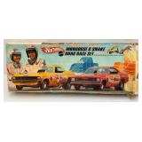 1969 Hot Wheels #6438 mongoose & Shark Drag Race In original Box (Missing Catalog, Instrructions, Cars & Button) Box Beat Up