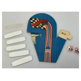 1974 Hot Wheels #7663 Thundershift 500  In Original Box (Missing Cars, Buttons, Flags, Stadium 2 Broken Tracks) Box Beat Up