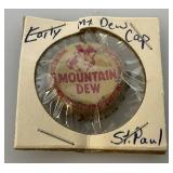 Vintage Early Mountain Dew Soda Bottles & Cap