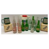 Misc. Vintage Early Soda Bottles Including Hires, 7UP & More
