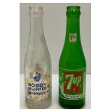 Misc. Vintage Early Soda Bottles Including Hires, 7UP & More