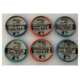 Misc. 1984 MLBPA Fun Foods, Fun Facts Pin Back Buttons