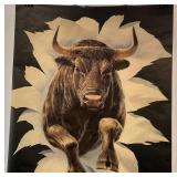 1980 SHLITZ Malt Liquor Bull Poster 40" W x 66" T