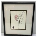 1988 Framed Behind Glass TY Wison 