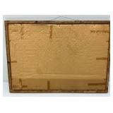 Frasmed Behind Glass Antique Lithograph Print Of The Execution Of The Thirty-Eight Sioux Indians At Mankato Minnesota December 26, 1862 15" x 21"