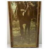 Very Old (Desutter) Hand Colored Photo Of Soldier On Horse 6 1/2" x 14 1/2"