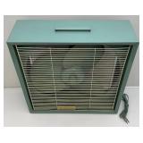 Retro Seafoam Green GE Metal Box Fan (Nice Conditon) Works But Needs A Shot Of Oil 22 1/2" x 22 1/2"