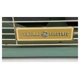 Retro Seafoam Green GE Metal Box Fan (Nice Conditon) Works But Needs A Shot Of Oil 22 1/2" x 22 1/2"