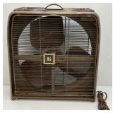 Vintage KENMORE Automatic Thermostat 23.5 " Universal Electric Co. Metal Box Fan (WORKS)