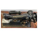 1948 SINGER Sewing Machine In Cabinet Made In The Elizabethport, New Jersey USA Factory (With Extras)