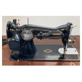 1948 SINGER Sewing Machine In Cabinet Made In The Elizabethport, New Jersey USA Factory (With Extras)