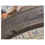 Lot of (4) American Force P305/35R24 Tires on American Force 24" 8-bolt Rims (8x180 bolt pattern)
