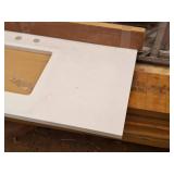 Ceramic Countertop with (2) Sink Cutouts and Back Splash U2015-W-1