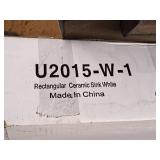 Ceramic Countertop with (2) Sink Cutouts and Back Splash U2015-W-1