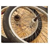 Lot of (2) Bicycle Tires on Front and Rear Rims