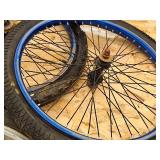 Lot of (2) Bicycle Tires on Front and Single Speed Rear Rims