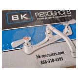 BK Resources WorkForce Series Two Handle Splash Mount Faucet Set