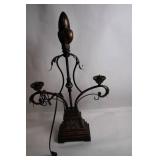 Antique Victorian Style Bronze Candelabra Table Lamp