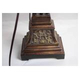 Antique Victorian Style Bronze Candelabra Table Lamp