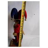 Colorful Jester Nutcracker with Bells