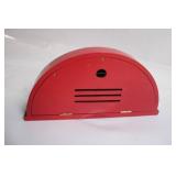 Retro Red Desktop Clock with Gas and RPM Gauges Design