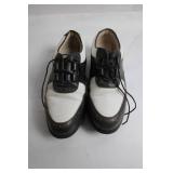 Pair of FoonJoy Two-Tone Golf Shoes with Spikes