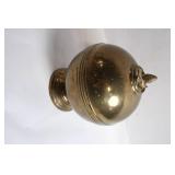 Vintage Solid Brass Container with Decorative Lid