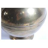 Vintage Solid Brass Container with Decorative Lid