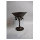Antique Silver Chalice with Ornate Grapevine Design