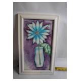 Framed Watercolor Artwork of Blue Flower by Tayler Bockstruck