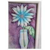 Framed Watercolor Artwork of Blue Flower by Tayler Bockstruck