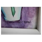 Framed Watercolor Artwork of Blue Flower by Tayler Bockstruck