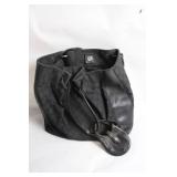 Vintage Gucci Black Monogram Canvas and Leather Tote Bag